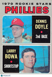 1970 Topps Larry Bowa Dennis Doyle Rookie #539 Philadelphia Phillies