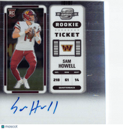 2022 Panini Contenders Optic Sam Howell Rookie Autograph RC #133 Commanders