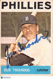 1964 Topps Gus Triandos Autograph #83 Philadelphia Phillies