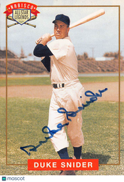 1994 Nabisco All-Star Legends Duke Snider Autograph Brooklyn Dodgers