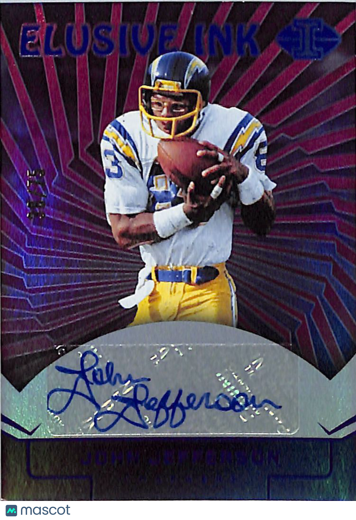 2024 Panini Illusions Football John Jefferson Autograph #EI-JJN Chargers