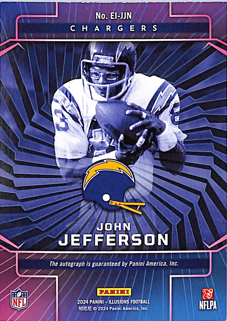 2024 Panini Illusions Football John Jefferson Autograph #EI-JJN Chargers