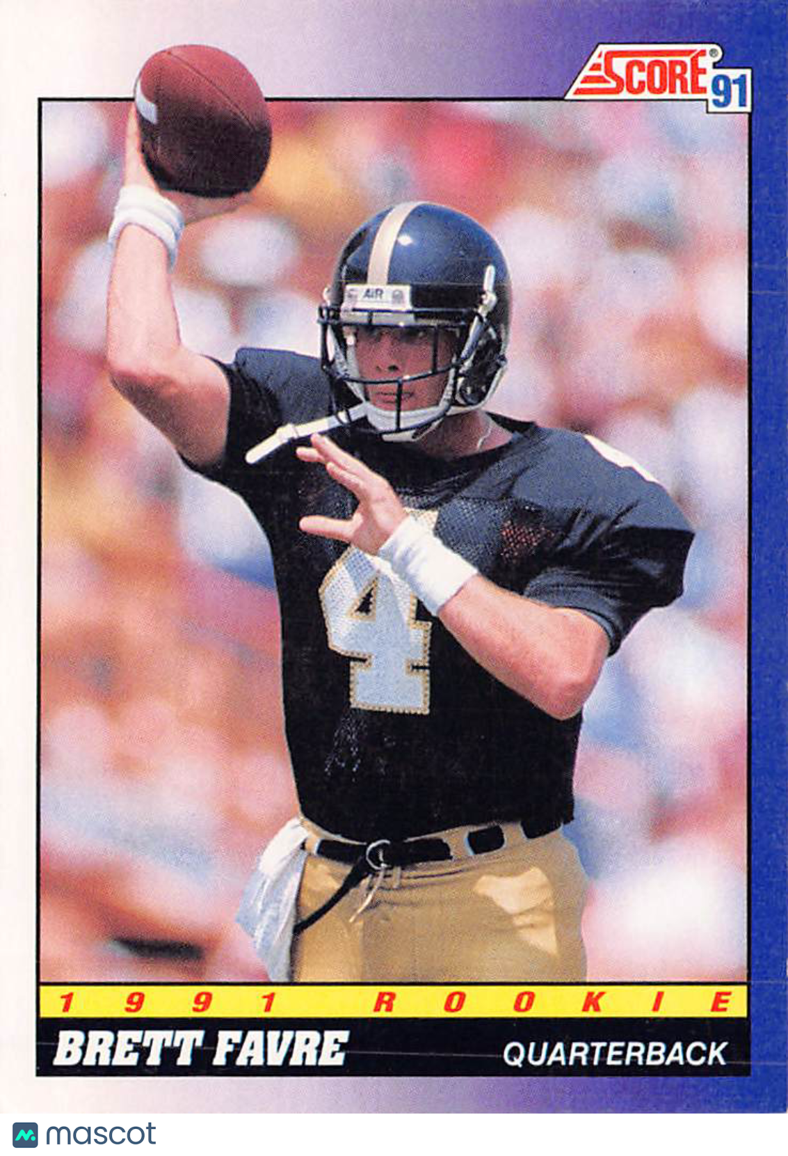 1991 Score Brett Favre Rookie #611 Southern Miss Golden Eagles