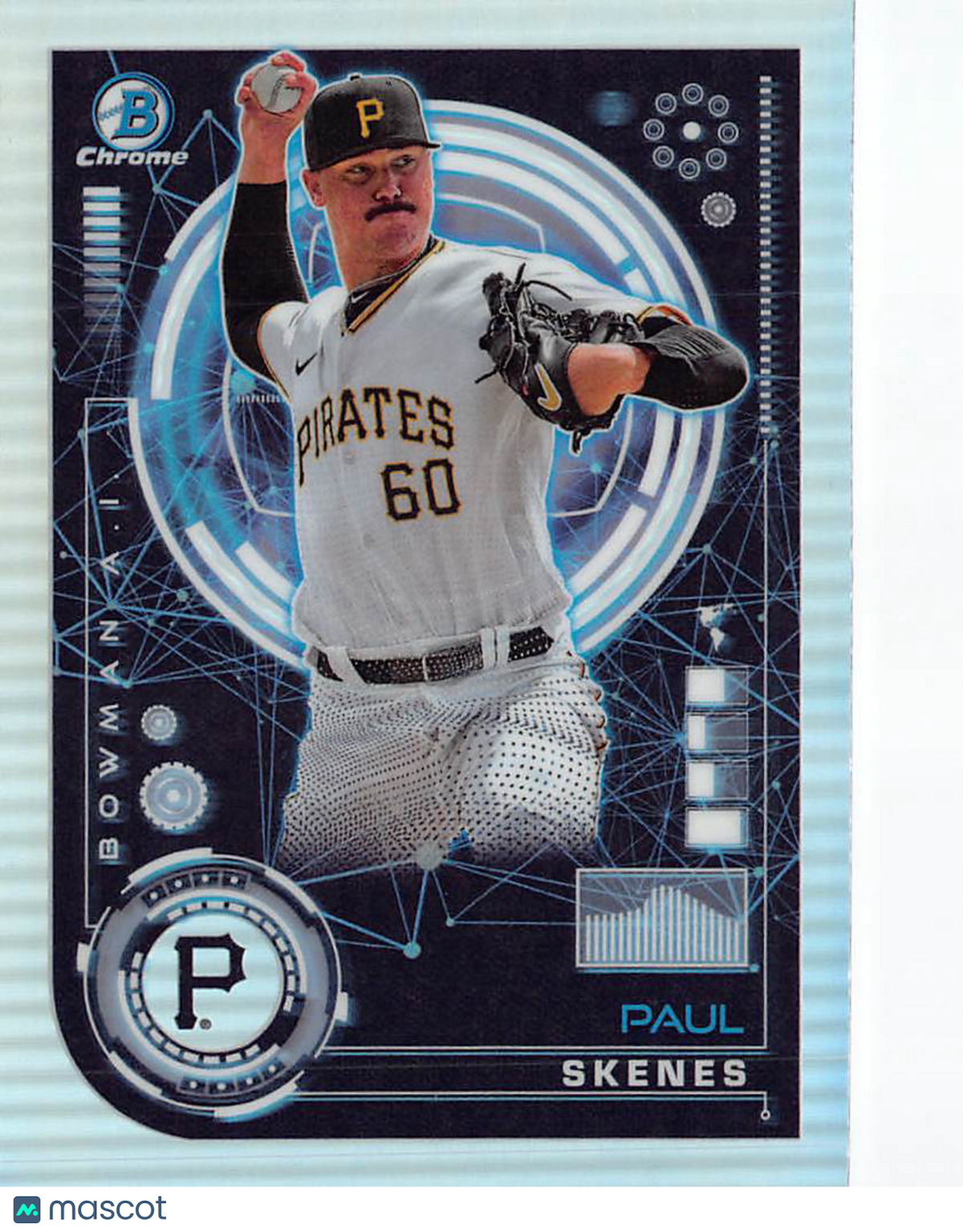 2024 Bowman Chrome Bowman A.I. Paul Skenes Rookie #BAI-15 Pittsburgh Pirates