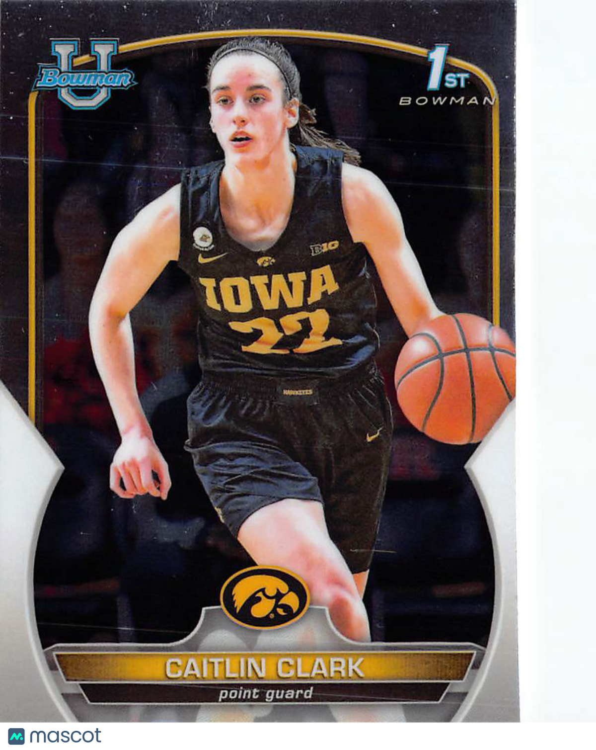 2022-23 Bowman University Caitlin Clark Rookie #50 Iowa Hawkeyes