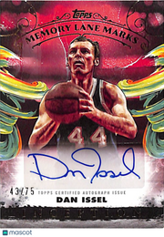 2025 Topps Inception Dan Issel Memory Lane Marks Auto /75 #MLM-DI