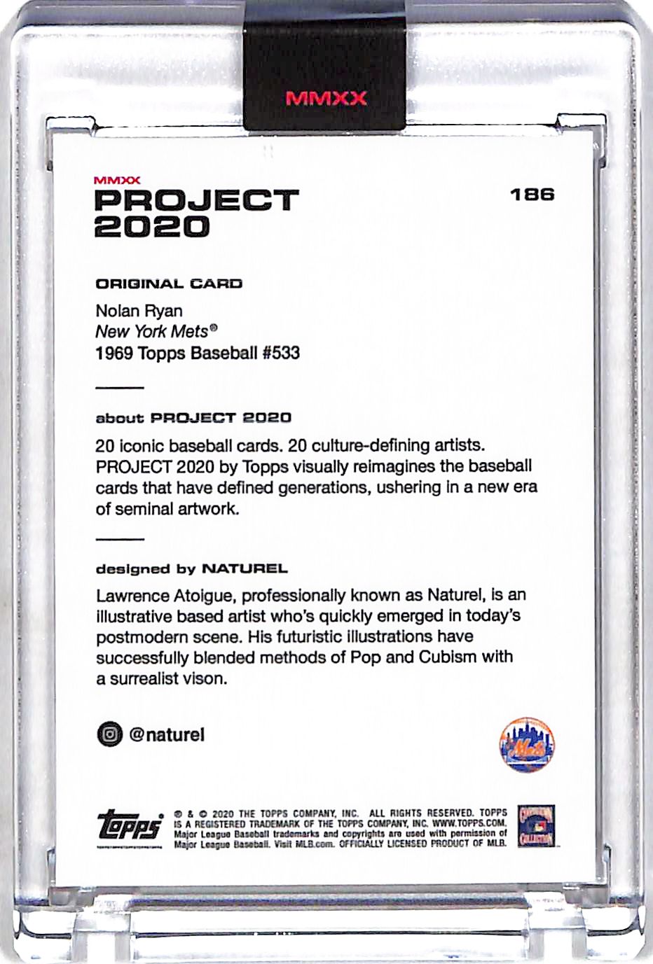 2020 Topps Project 2020 Nolan Ryan #186 New York Mets