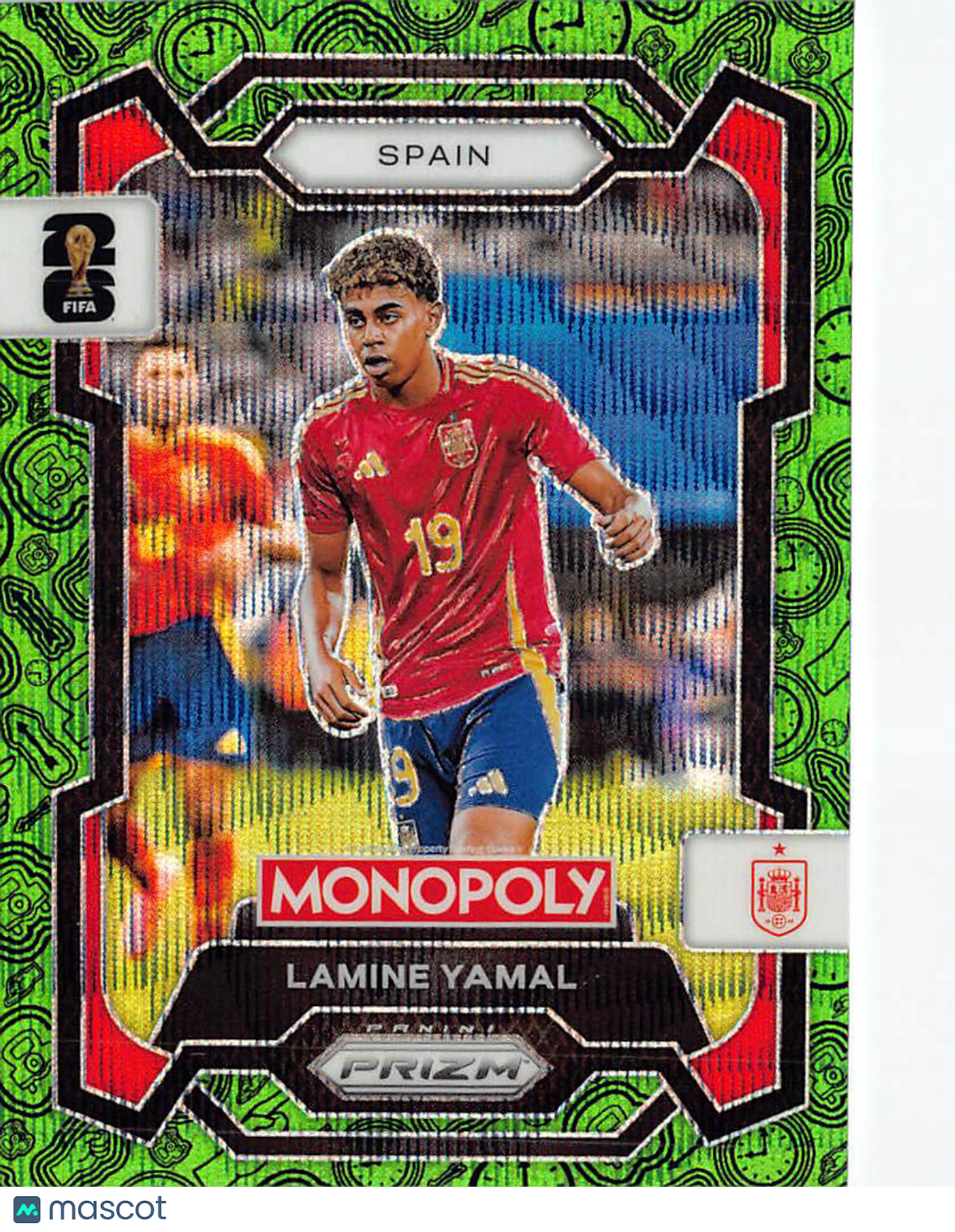 2026 Monopoly Prizm FIFA World Cup Lamine Yamal Four Corners Green Wave 41 Spain