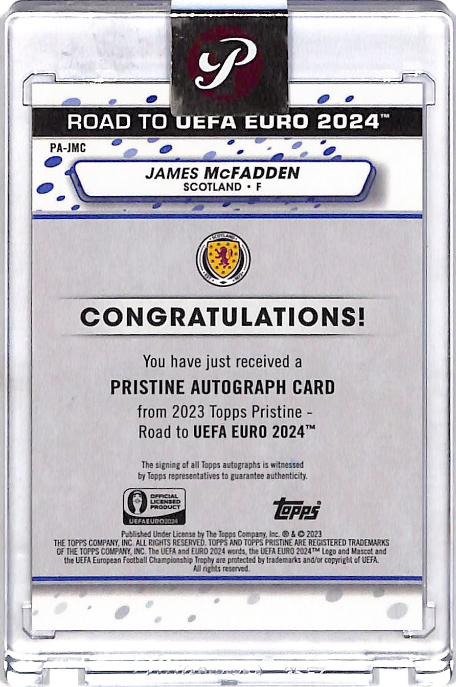 2024 Topps Pristine Road to UEFA EURO James McFadden Autograph #PA-JMC Scotland