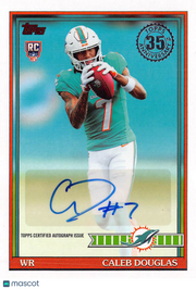 2026 Topps Flagship Football Caleb Douglas Auto Autograph #91FRA-CD Dolphins