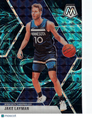 2019-20 Panini Mosaic Jake Layman Genesis #123 Minnesota Timberwolves