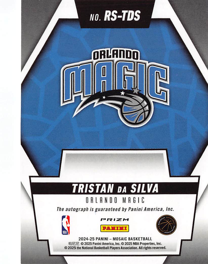 2024-25 Panini Mosaic Tristan da Silva Rookie Scripts Auto RC #RS-TDS Magic