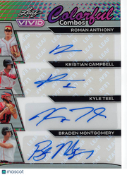 2024 Leaf Vivid Roman Anthony Kyle Teel Braden Montgomery Campbell Auto /9 #CQ-1