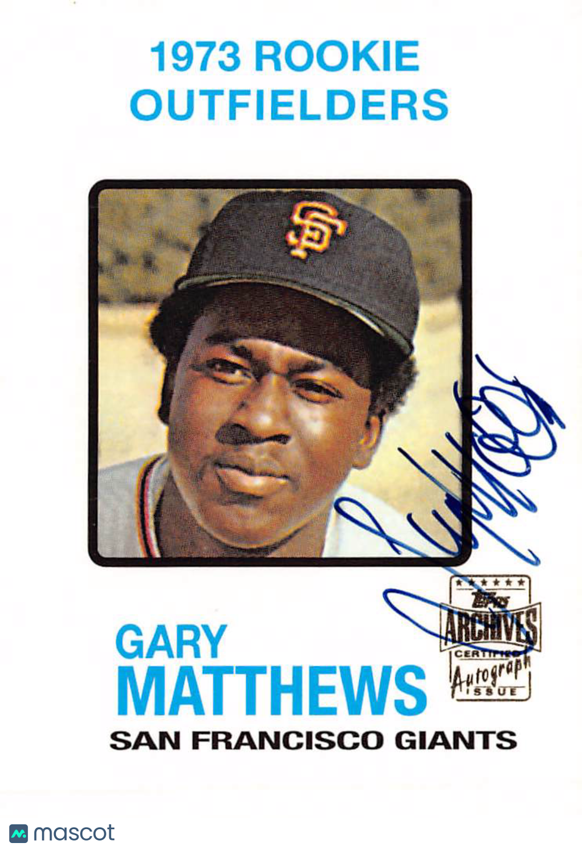 2001 Topps Archives Gary Matthews Autograph #606 San Francisco Giants
