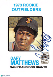2001 Topps Archives Gary Matthews Autograph #606 San Francisco Giants