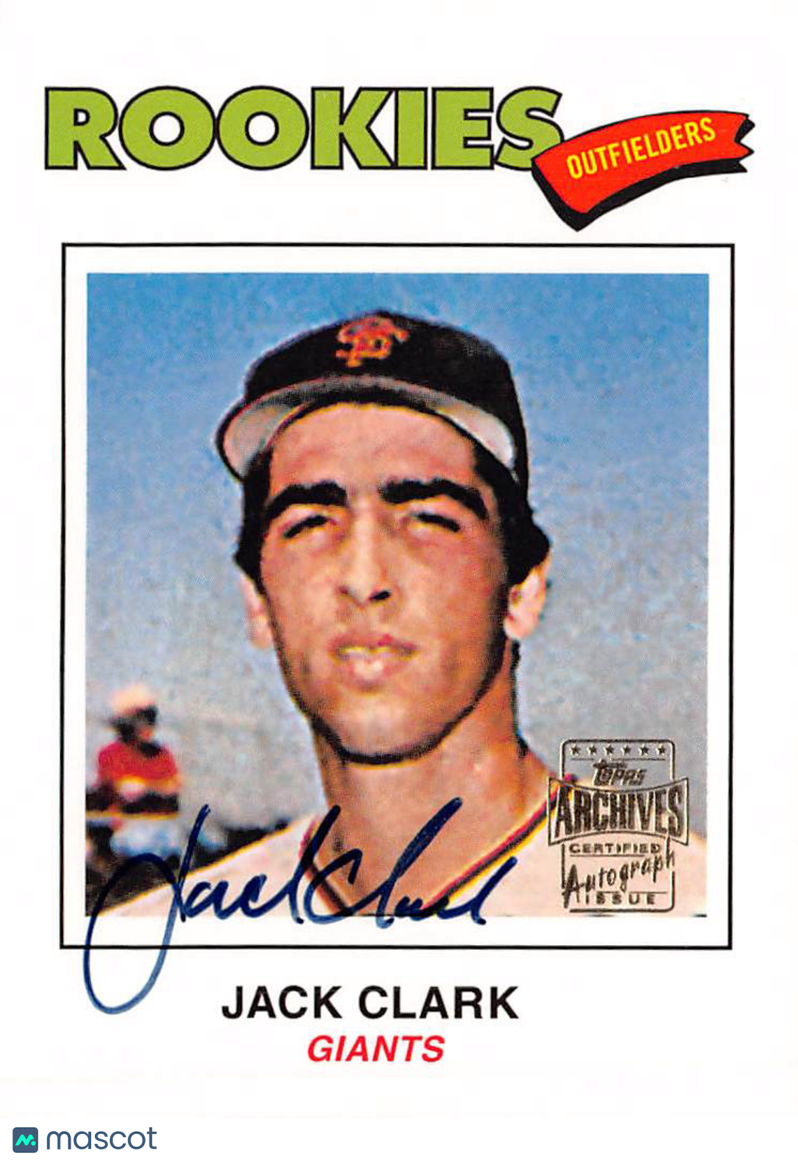 2001 Topps Archives Jack Clark Autograph #488 San Francisco Giants