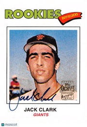 2001 Topps Archives Jack Clark Autograph #488 San Francisco Giants
