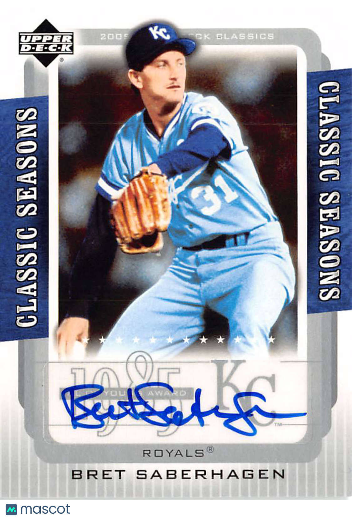 2005 Upper Deck Classics Bret Saberhagen Autograph #CS-BS Kansas City Royals