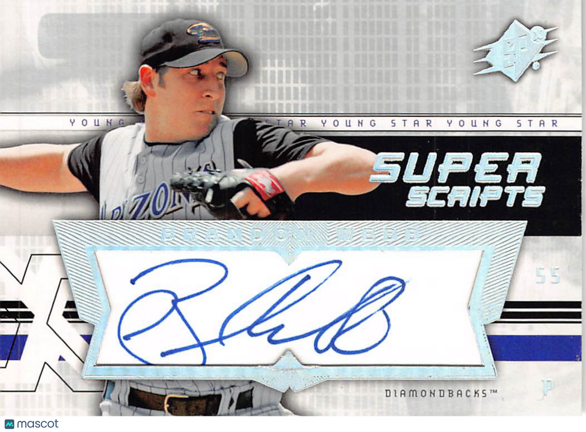 2004 Upper Deck SPx Super Scripts Brandon Webb Auto #SU-BW Arizona Diamondbacks