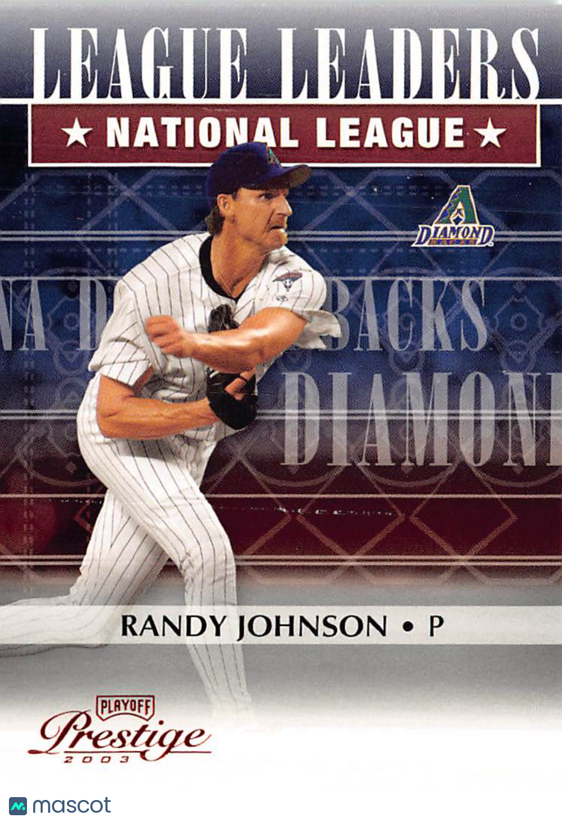 2003 Prestige League Leaders Randy Johnson Red /2002 #LL-13 Diamondbacks