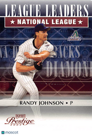 2003 Prestige League Leaders Randy Johnson Red /2002 #LL-13 Diamondbacks