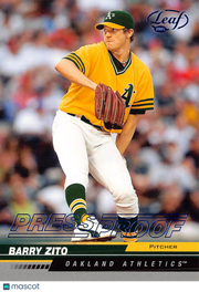 2004 Donruss Leaf Barry Zito Press Proof Blue /75 #143 Oakland Athletics