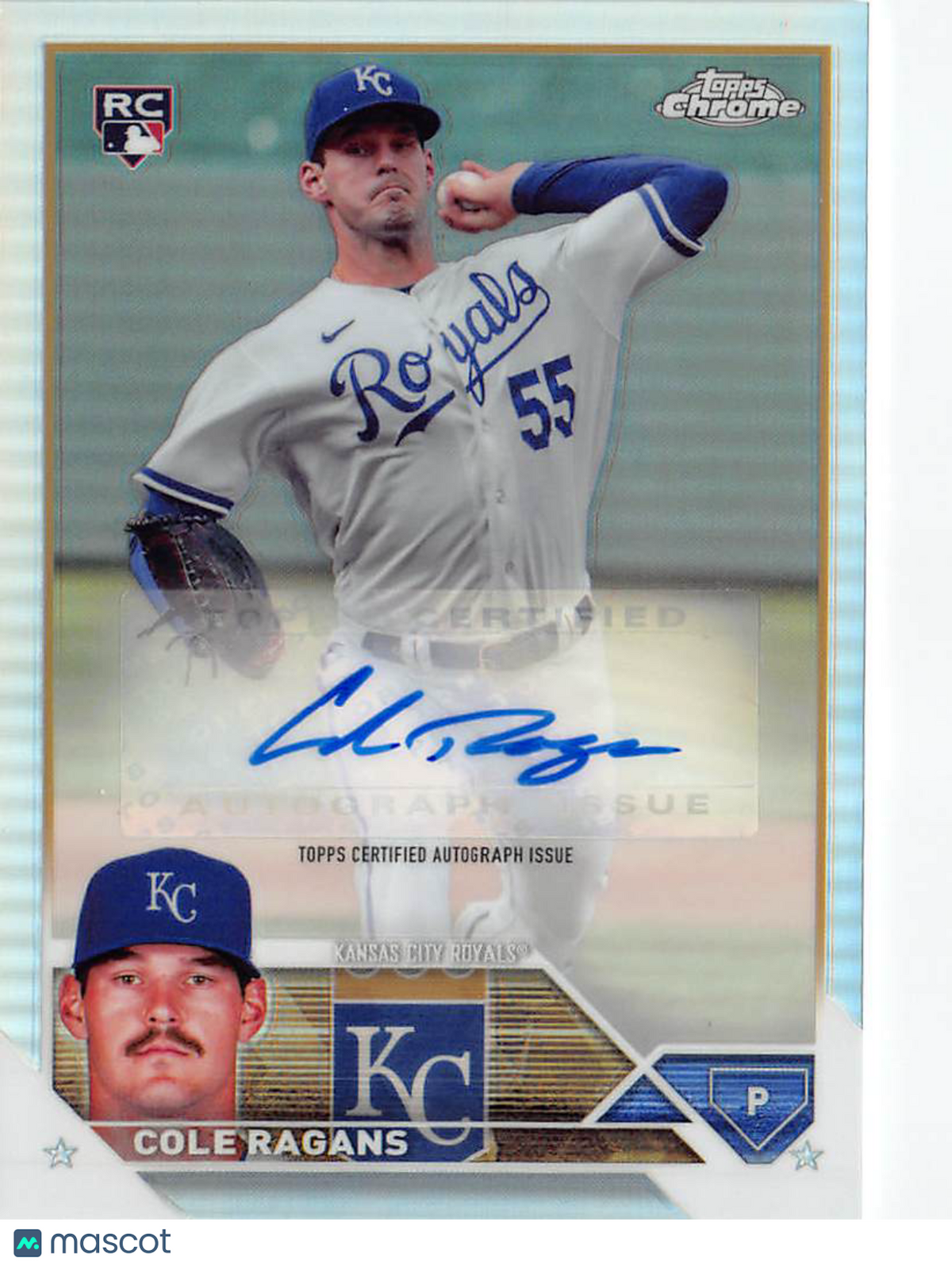 2023 Topps Chrome Update Series Cole Ragans Autograph Rookie RC #AC-CRA Royals