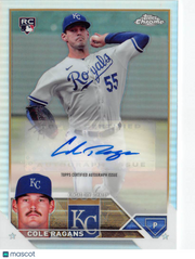 2023 Topps Chrome Update Series Cole Ragans Autograph Rookie RC #AC-CRA Royals