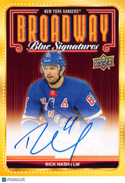 2025 Upper Deck New York Rangers Centennial Rick Nash Broadway Auto #BBS-RN