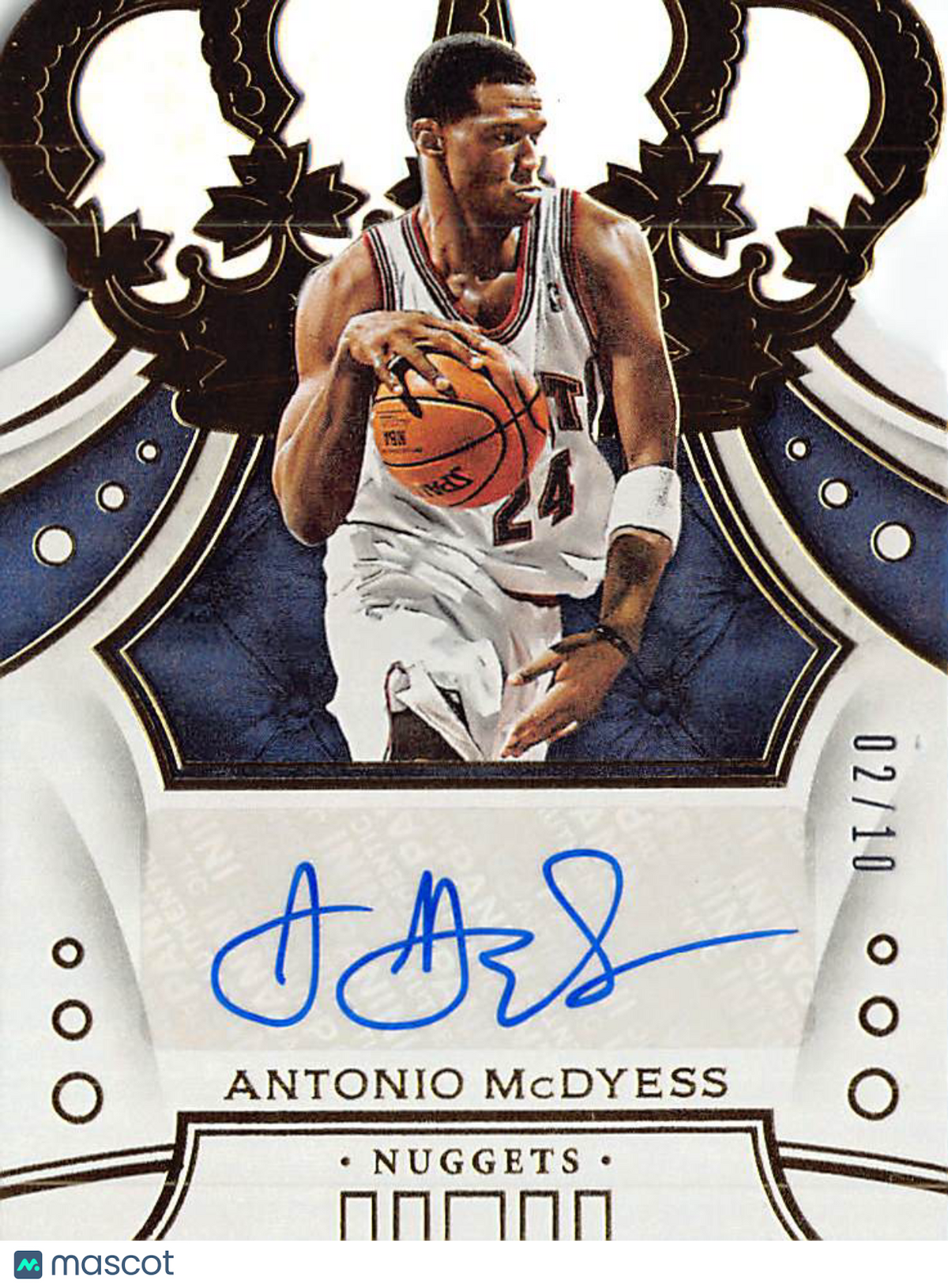 2019-20 Panini Crown Royale Antonio McDyess Autograph #CA-AMD Denver Nuggets