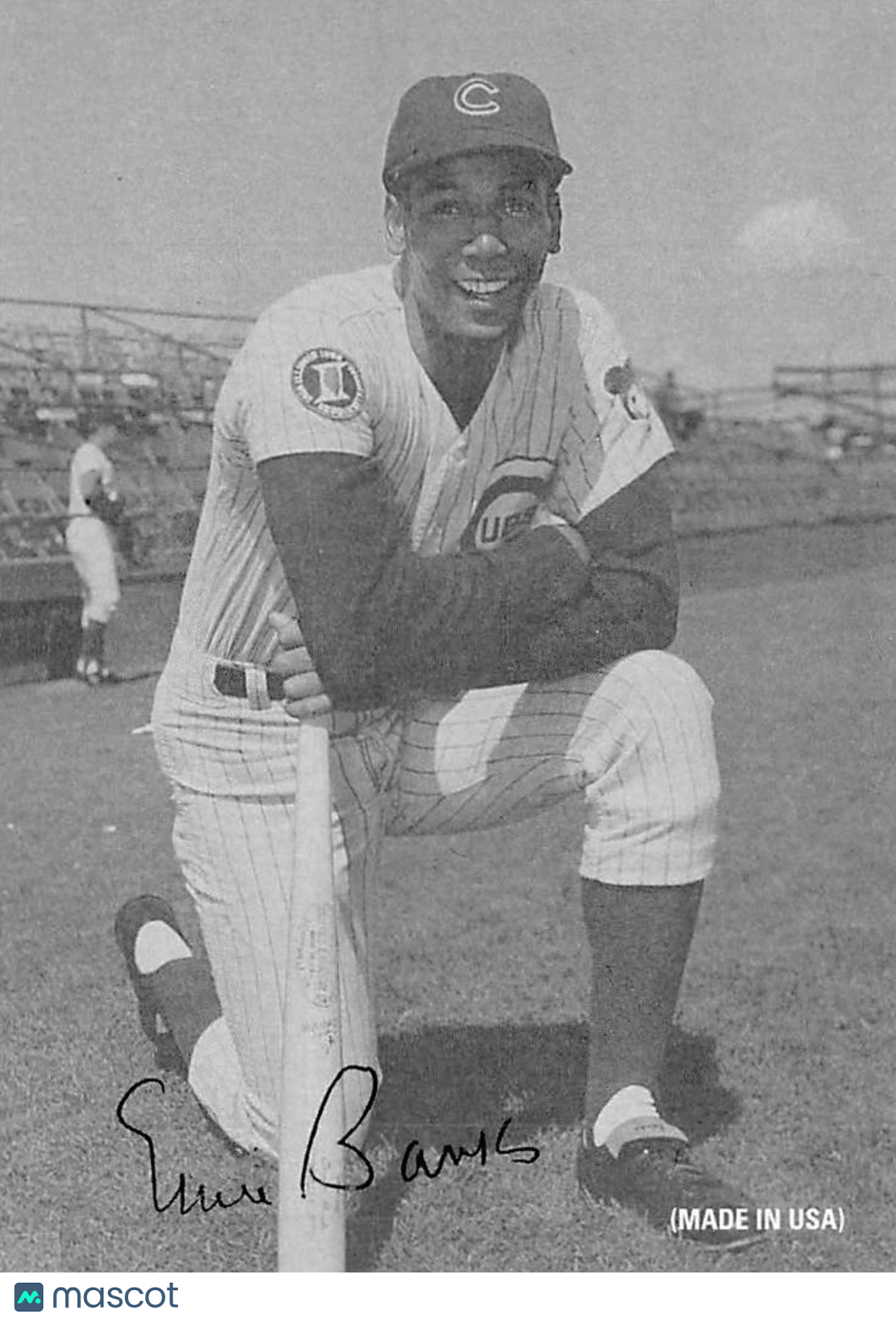 2003 Donruss Leaf Sportscaster Ernie Banks /63 #14 Chicago Cubs