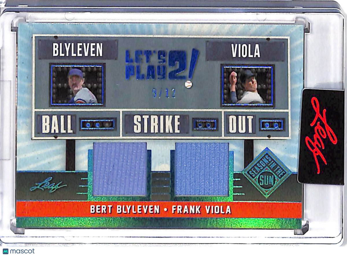2026 Leaf Seasons In The Sun Bert Blyleven Frank Viola /12 Game Used Patch #LP-3