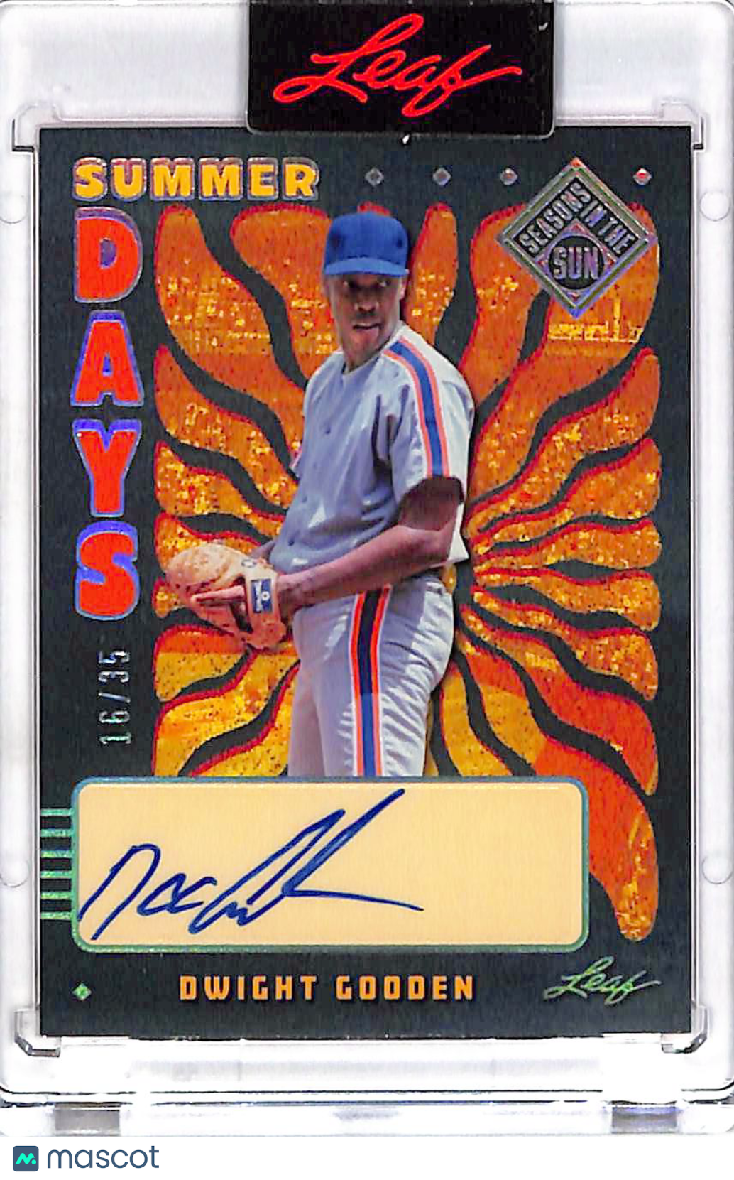2026 Leaf Summer Days Seasons in the Sun Dwight Gooden Auto /35 #SD-DG1 Mets