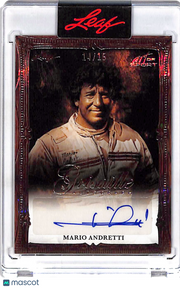 2026 Leaf Art of Sport Mario Andretti Grisaille Autograph /15 #G-MA1