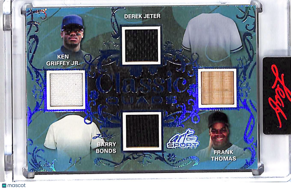 2026 Leaf Art of Sport Thomas Griffey Jr. Barry Bonds Derek Jeter Relic /7 #CQ-7