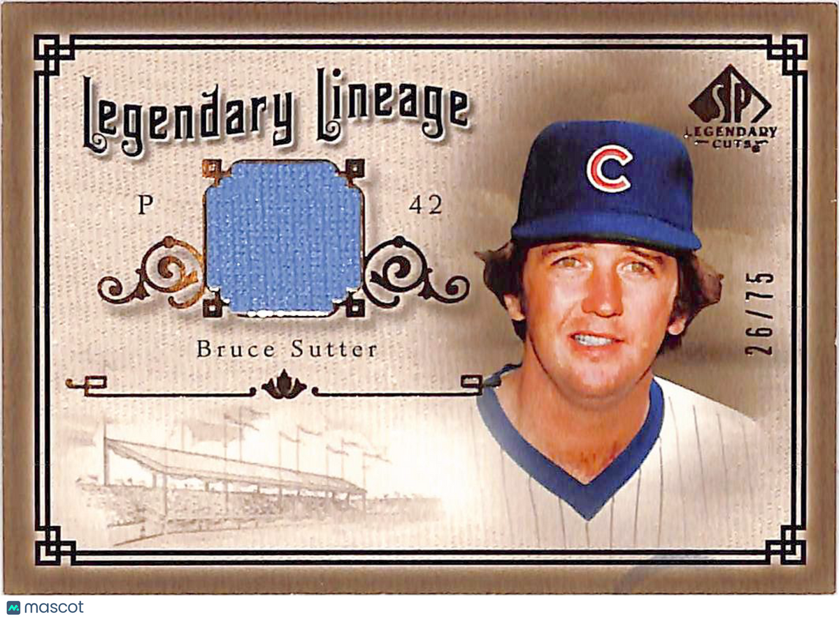 2005 Upper Deck SP Legendary Cuts Bruce Sutter /75 Game-Used Jersey #LE-SU Cubs
