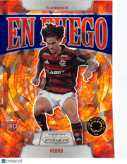 2025 Panini Prizm FIFA Club World Cup Pedro Orange Ice /99 RC #14 Flamengo