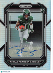 2023 Panini Prizm Football Ahmad "Sauce" Gardner Rookie Auto RC #341 Jets