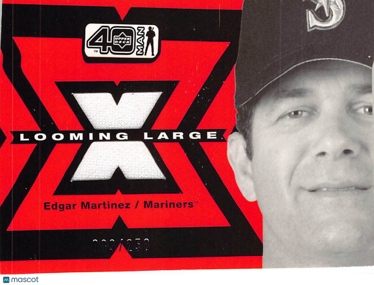 2002 Upper Deck 40-Man Looming Large Edgar Martinez /250 Jersey #L-EM Mariners