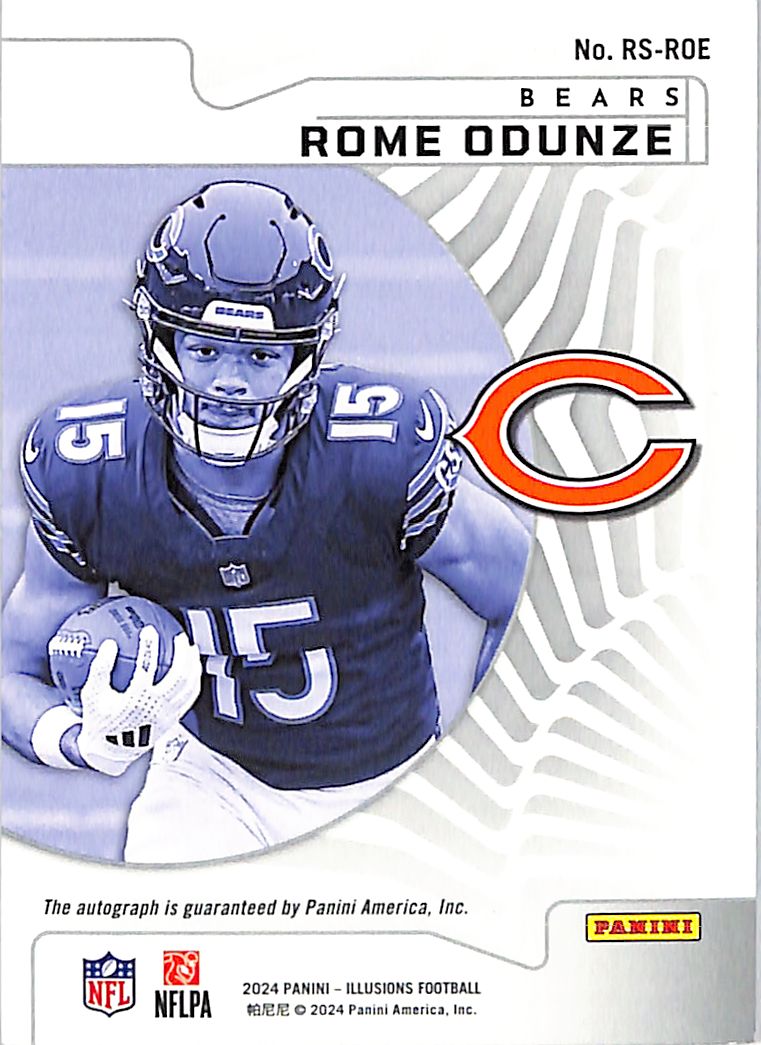 2024 Panini Illusions Rome Odunze Rookie Signs /189 RC Auto #RS-ROE Bears