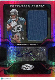 2025 Certified Bhayshul Tuten Pink Rookie Patch Auto /299 #FBC-BTN Jaguars