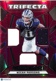2025 Panini Obsidian Micah Parsons Jersey Patch Red /75 #TS-MPS Dallas Cowboys