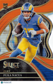 2024 Panini Select Puka Nacua Orange Prizm Die-Cut /399 Rookie RC #224 Rams