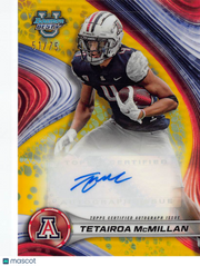 2024 Bowman University's Best Tetairoa McMillan Yellow Rookie Auto /75 #BOA-TMC