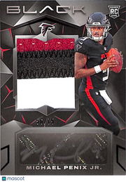 2024 Panini Black Michael Penix Jr. Rookie Patch Auto /75 RC #201 Falcons