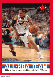 2002-03 Fleer Premium All-NBA Team Allen Iverson /100 #SR10 Philadelphia 76ers