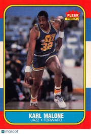 1986-87 Fleer Karl Malone #68 Utah Jazz