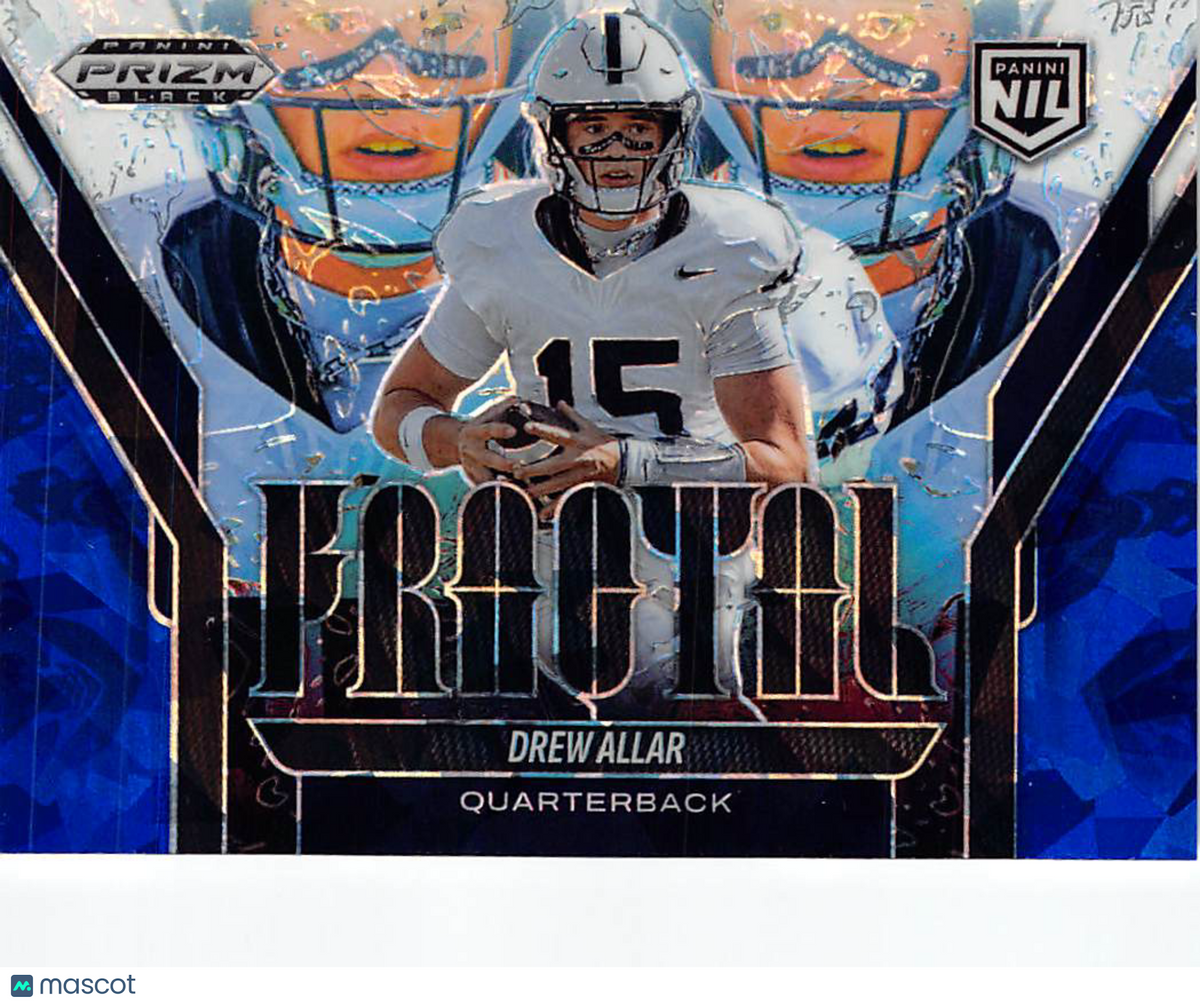2025 Panini Prizm Black Drew Allar Blue Ice Fractal /125 Rookie #21 Penn State