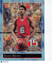 2025 Leaf 15th Anniversary Julius Erving Blue Lava /5 #92B-87 Philadelphia 76ers