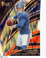 2026 Panini Select Jaxson Dart Black and Orange Shock Rookie RC #293 Giants